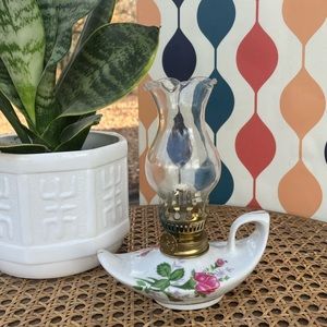 Mose Rose Aladdin Style Miniature Oil Lamp